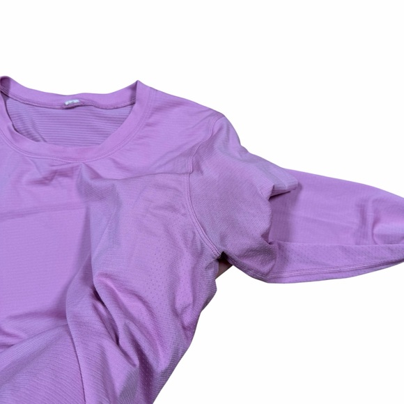 Lululemon Swiftly Relaxed Long-Sleeve Shirt in Dahlia Mauve / Pink Sz 10-12 - Picture 4 of 13
